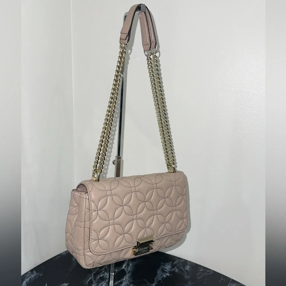 Michael Kors Sloan Large Quilted Chain Shoulder Bag AUTHENTIC - Picture 7 of 14